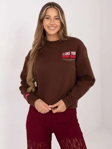 Bluza damska, brązowa, Sublevel