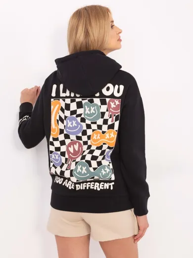 Bluza damska, czarna, Sublevel