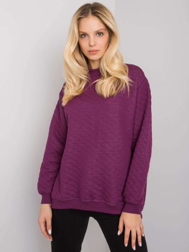 Bluza damska, fioletowa, Basic Feel Good