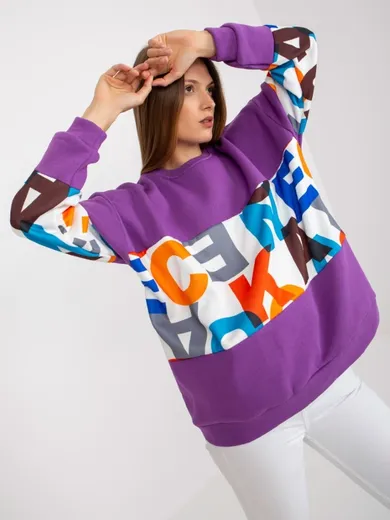 Bluza damska, fioletowa, Ex Moda