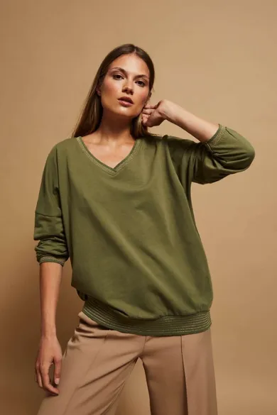 Bluza damska, khaki, Moodo