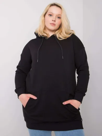 Bluza damska, plus size, czarna, Basic Feel Good