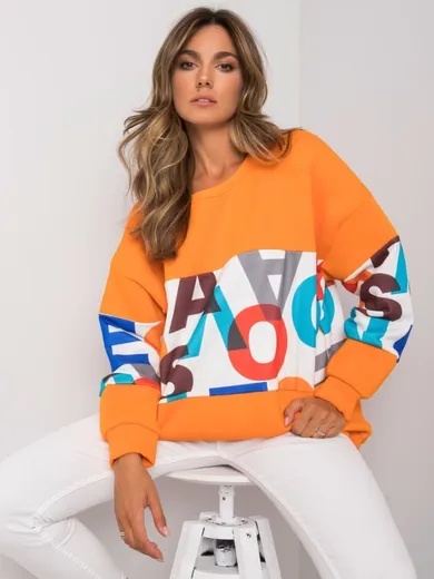 Bluza damska, pomarańczowa, Ex Moda