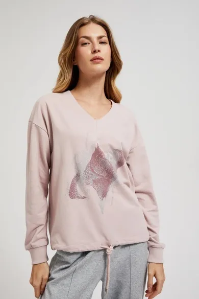 Bluza damska, różowa, Moodo