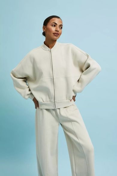 Bluza damska, rozpinana, beżowa, Moodo