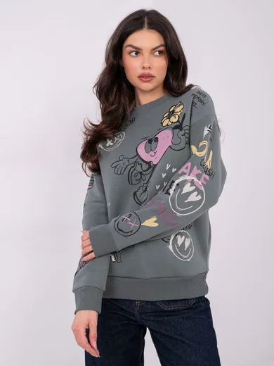 Bluza damska, szara, Sublevel