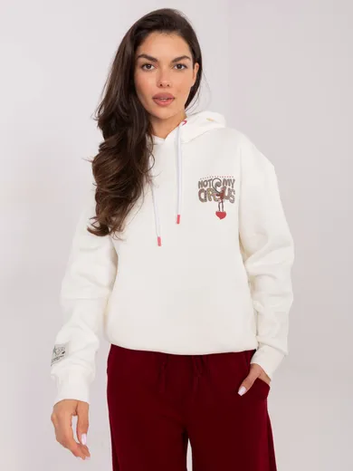 Bluza damska z kapturem, biała, Sublevel