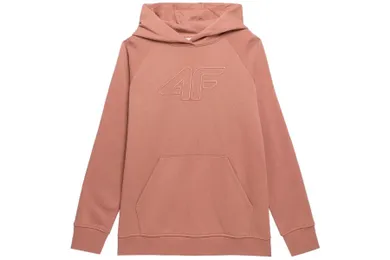 Bluza damska z kapturem, ciemnoróżowa, 4F
