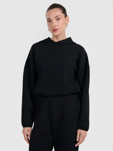 Bluza damska z kapturem, czarna, 4F