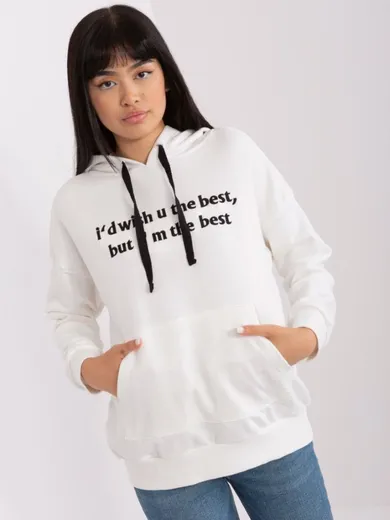 Bluza damska z kapturem, ecru, Lily Rose