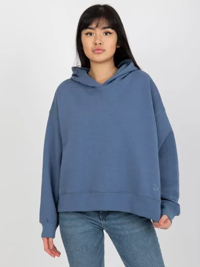 Bluza damska z kapturem, niebieska, Mayflies