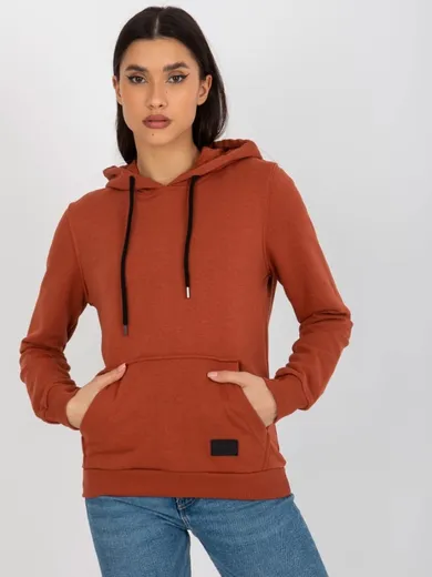 Bluza damska z kapturem, pomarańczowa, Factory Price
