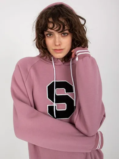 Bluza damska z kapturem, różowa, Relevance