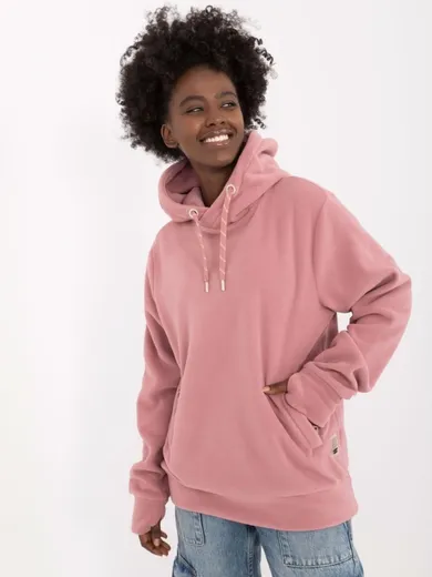 Bluza damska z kapturem, różowa, Sublevel