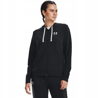 Bluza damska z kapturem, rozpinana, czarna, Under Armour
