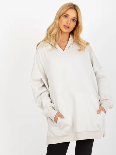 Bluza damska z kapturem, szara, Mayflies