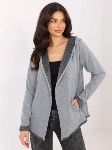 Bluza damska z kapturem, szara, Sublevel