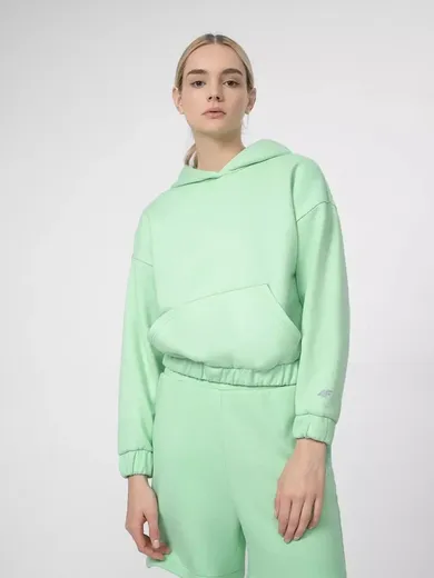 Bluza damska z kapturem, zielona, 4F