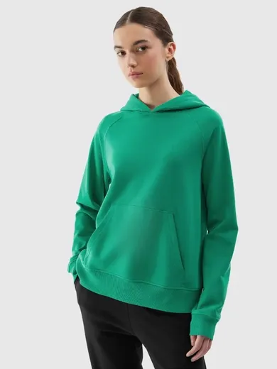Bluza damska z kapturem, zielona, 4F
