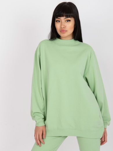 Bluza damska, zielona, Basic Feel Good