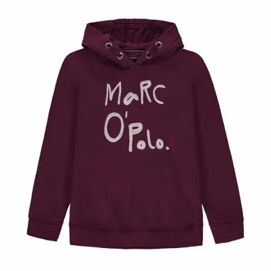 Bluza dziecięca z kapturem, bordowa, Marc O'Polo