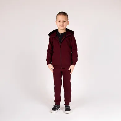 Bluza dziecięca z kapturem, rozpinana, bordowa, Nicol