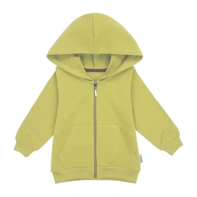 Bluza dziecięca z kapturem, rozpinana, limonkowa, Nicol