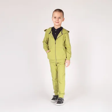 Bluza dziecięca z kapturem, rozpinana, limonkowa, Nicol