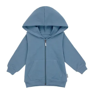 Bluza dziecięca z kapturem, rozpinana, niebieska, Nicol