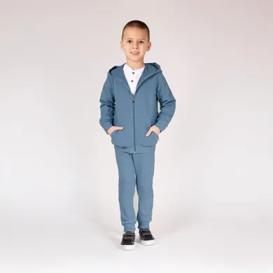 Bluza dziecięca z kapturem, rozpinana, niebieska, Nicol