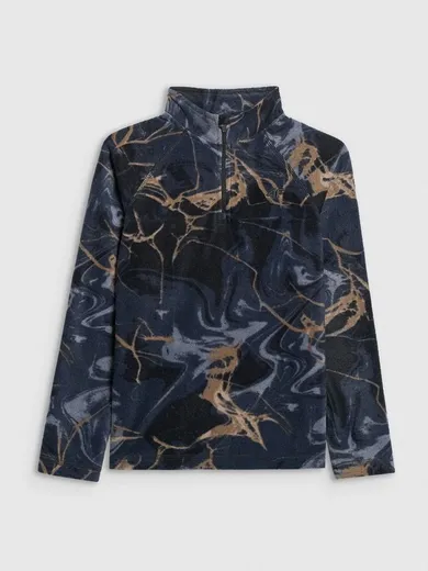 Bluza dziewczęca, polarowa, granatowa, 4F