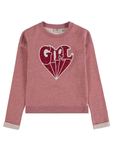 Bluza dziewczęca, różowa melanż, Tom Tailor