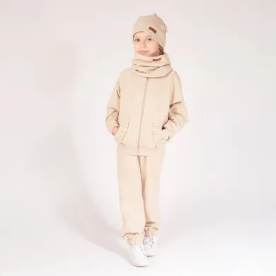 Bluza dziewczęca, rozpinana, beżowa, Nicol