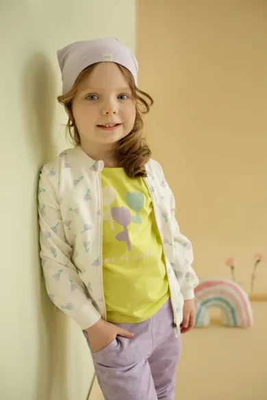 Bluza dziewczęca, rozpinana, ecru, Pinokio