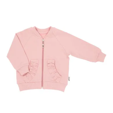 Bluza dziewczęca, rozpinana, różowa, Nicol