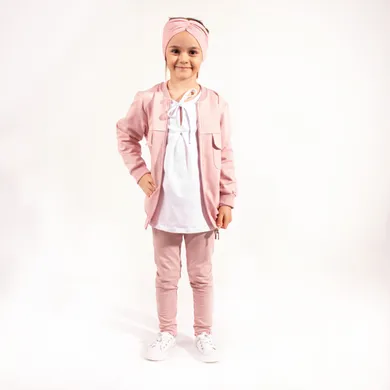 Bluza dziewczęca, rozpinana, różowa, Nicol