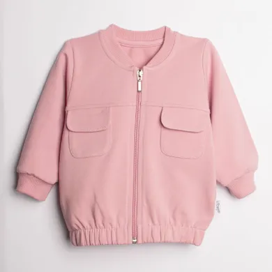 Bluza dziewczęca, rozpinana, różowa, Nicol