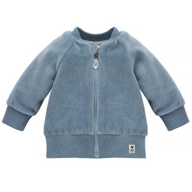 Bluza dziewczęca, rozpinana, welurowa, niebieska, Pinokio