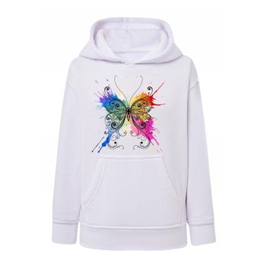 Bluza dziewczęca z kapturem, biała, Tup Tup