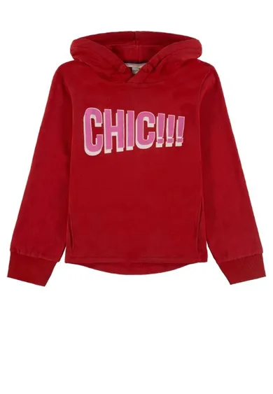 Bluza dziewczęca z kapturem, czerwona, Tom Tailor