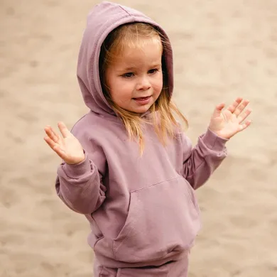 Bluza dziewczęca z kapturem, fioletowa, Eevi
