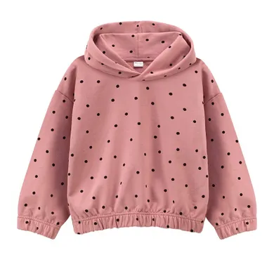 Bluza dziewczęca z kapturem, różowa, Pinokio