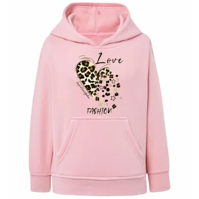 Bluza dziewczęca z kapturem, różowa, Tup Tup