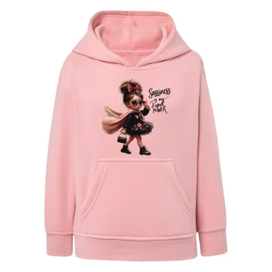Bluza dziewczęca z kapturem, różowa, Tup Tup