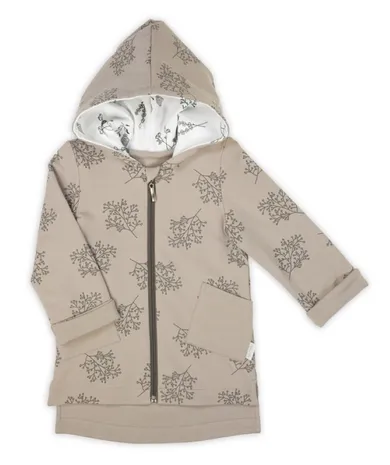 Bluza dziewczęca z kapturem, rozpinana, beżowa, Nicol