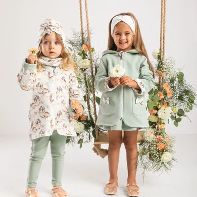 Bluza dziewczęca z kapturem, rozpinana, dwustronna, mix, Nicol