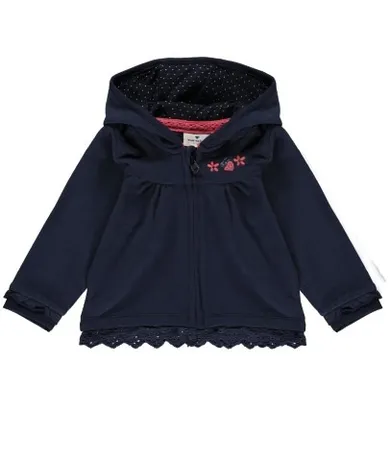 Bluza dziewczęca z kapturem, rozpinana, granatowa, Tom Tailor