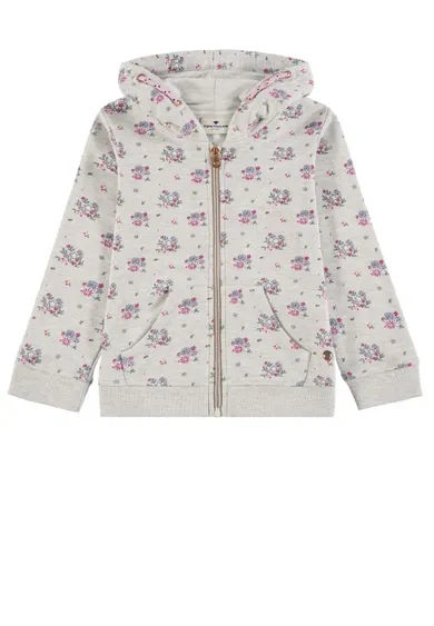 Bluza dziewczęca z kapturem, rozpinana, jasnobeżowa, Tom Tailor