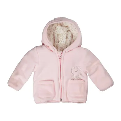 Bluza dziewczęca z kapturem, rozpinana, różowa, Kanz