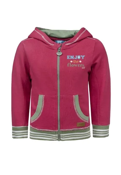 Bluza dziewczęca z kapturem, rozpinana, różowa, Lief
